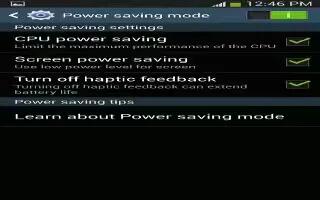 How To Improve Battery Life – Samsung Galaxy Tab 3