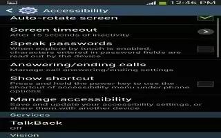 How To Customize Accessibility Settings – Samsung Galaxy Tab 3