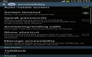 How To Customize Accessibility Settings - Samsung Galaxy Tab 3