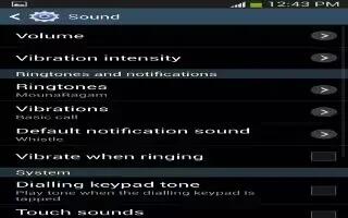 How To Customize Sound Settings - Sasung Galaxy Tab 3