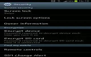How To Use Screen Lock – Samsung Galaxy Tab 3