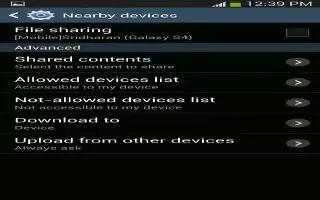 How To Use Nearby Device - Samsung Galaxy Tab 3