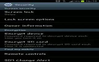 How To Use Pin Lock - Samsung Galaxy Tab 3