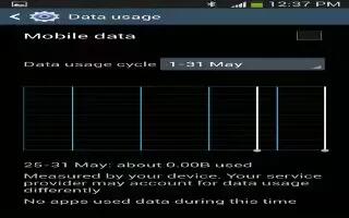 How To Use Data Usage - Samsung Galaxy Note 3