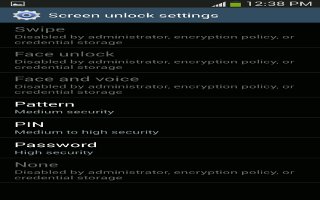 How To Use Pin And Password Options - Samsung Galaxy Note 3