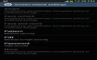 How To Use Pin And Password Options - Samsung Galaxy Note 3