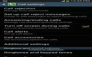 How To Customize Call Settings – Samsung Galaxy Note 3