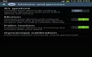 How To Customize Motions And Gestures Settings – Samsung Galaxy Note 3