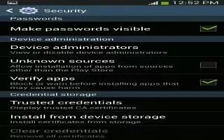 How To Make Passwords Visible – Samsung Galaxy Note 3