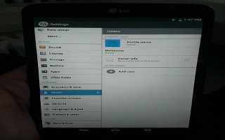 How To Use Storage Settings - LG G Pad