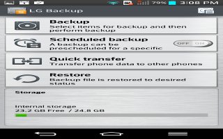 How To Use LG Backup - LG G Pad