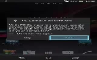 How To Use PC Companion – Sony Xperia Z Ultra