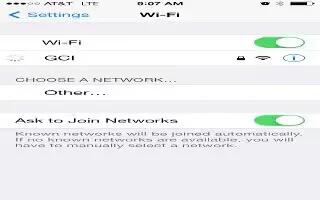 How To Connect WiFi - iPhone 5S