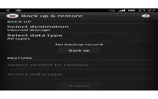 How To Manage Backup – Sony Xperia Z Ultra