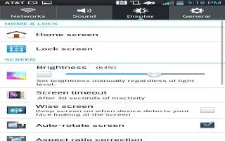 How To Use Display Settings - LG G Pad