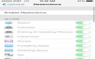 How  To Configure Restrictions - iPhone 5S