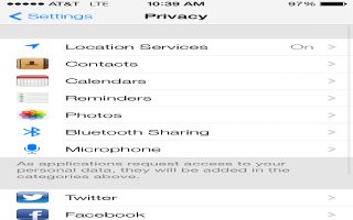 How To Use Privacy - iPhone 5S