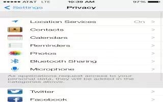 How To Use Privacy – iPhone 5S