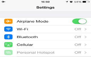 How To Use Airplane Mode - iPhone 5S