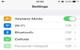 How To Use Airplane Mode - iPhone 5S