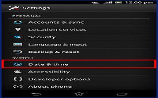 How To Change Date And Time - Sony Xperia Z1