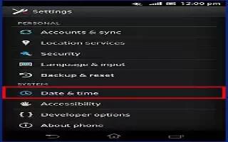 How To Change Date And Time – Sony Xperia Z1