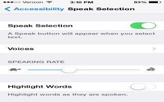 How To Use Speak Selection - iPhone 5S