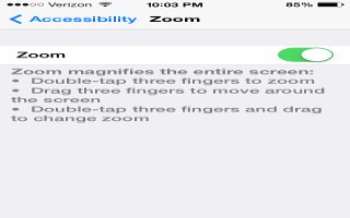 How To Customize Zoom - iPhone 5S