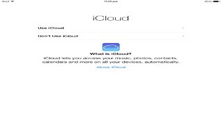 How To Setup iCloud - iPad Air