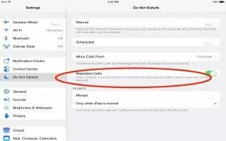 How To Use Do Not Disturb Settings - iPad Air