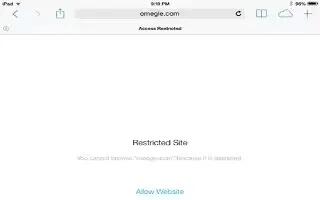 How To Use Restrictions - iPad Air