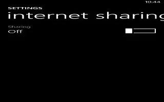 How To Use Internet Sharing - Nokia Lumia 925