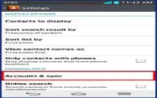 How To Use Accounts And Sync – LG G Pad