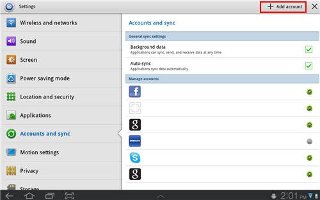 How To Customize Accounts Settings - Samsung Galaxy Tab 3