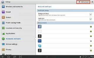 How To Customize Accounts Settings - Samsung Galaxy Tab 3