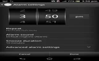 How To Use Alarm Clock - Sony Xperia Z1