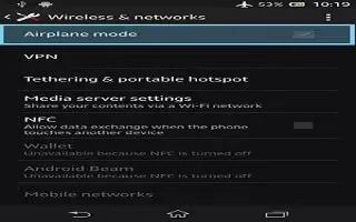 How To Use Airplane Mode – Sony Xperia Z1