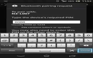 How To Send And Receive Using Bluetooth – Sony Xperia Z1