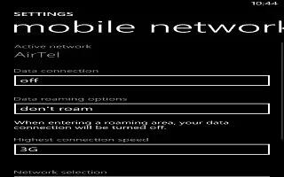 How To Set Data Roaming Cost – Nokia Lumia 1520