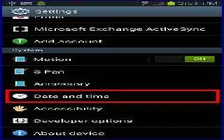 How To Customize Date And Time Settings – Samsung Galaxy Note 3