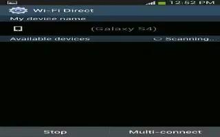 How To Share Using WiFi Direct - Samsung Galaxy Tab 3