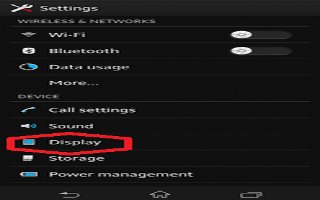 How To Use Display Settings - Sony Xperia Z1