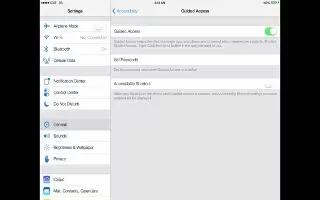 How To Use Guided Accessibility - iPad Mini 2