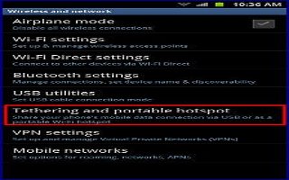 How To Configure Mobile Hotspot - Samsung Galaxy Note 3