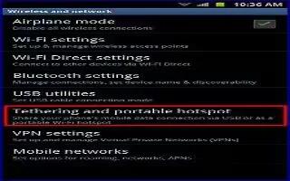 How To Configure Mobile Hotspot - Samsung Galaxy Note 3