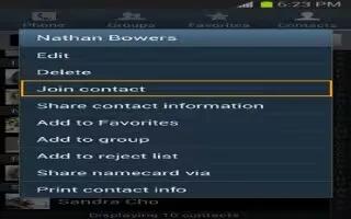 How To Link contacts – Samsung Galaxy Note 3