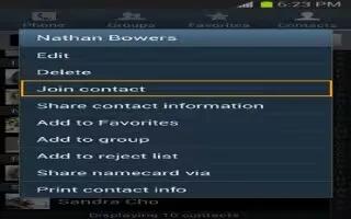 How To Link contacts - Samsung Galaxy Note 3