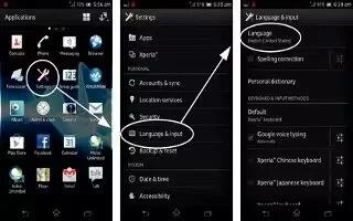 How To Use Language Settings – Sony Xperia Z Ultra
