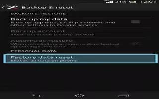 How To Factory Data Reset – Sony Xperia Z Ultra