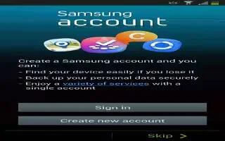 How To Create Samsung Account – Samsung Galaxy Tab 3